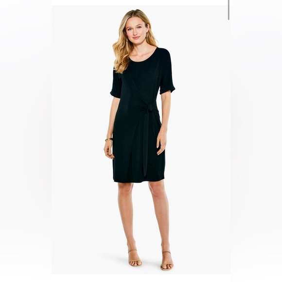 NWT NIC + ZOE EAZE TIE DRESS Little Black Dress Black Onyx Size Small Never Worn - Picture 8 of 8